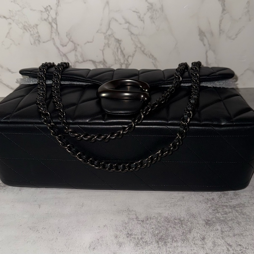 Coach Black Tabby 33 Quilted Nappa Leather Shoulder Bag CP151 - Picture 7 of 16